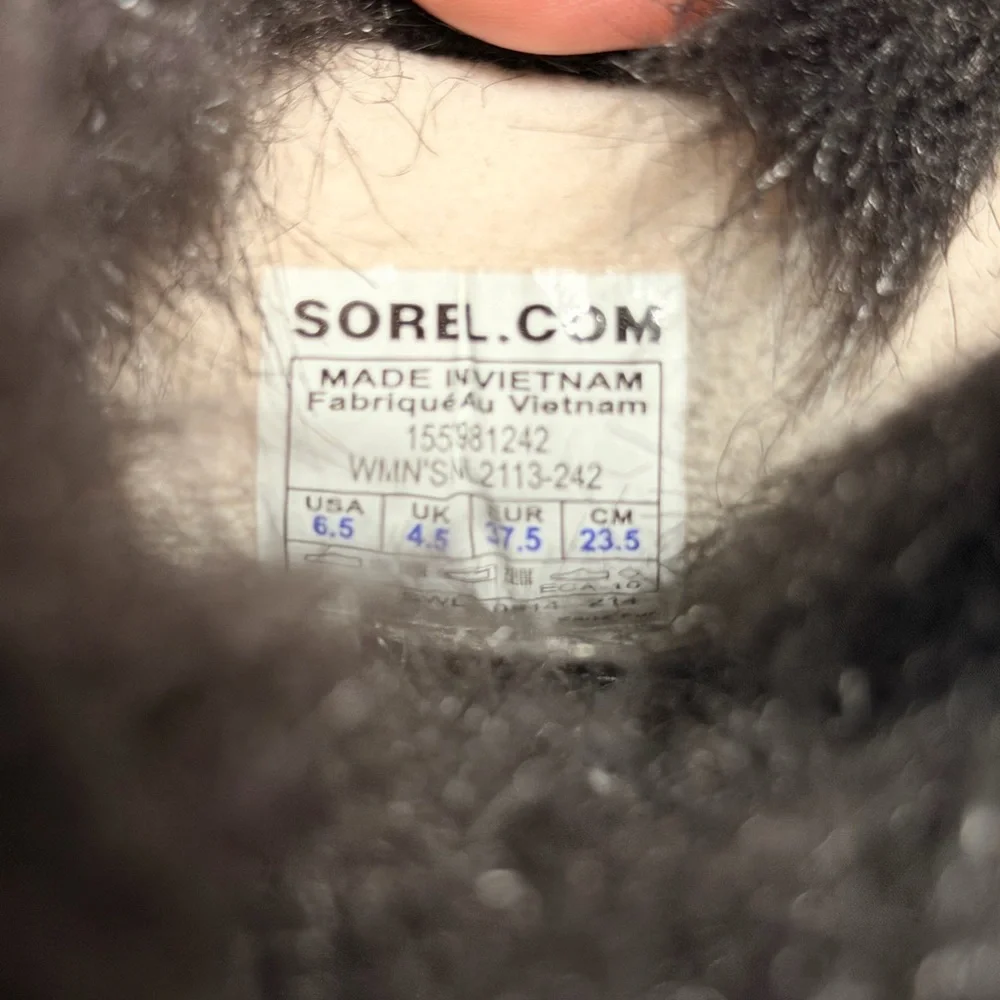 Sorel Tofino II Quilted Felt Waterproof Winter Boots Fur Trim Size 6.5